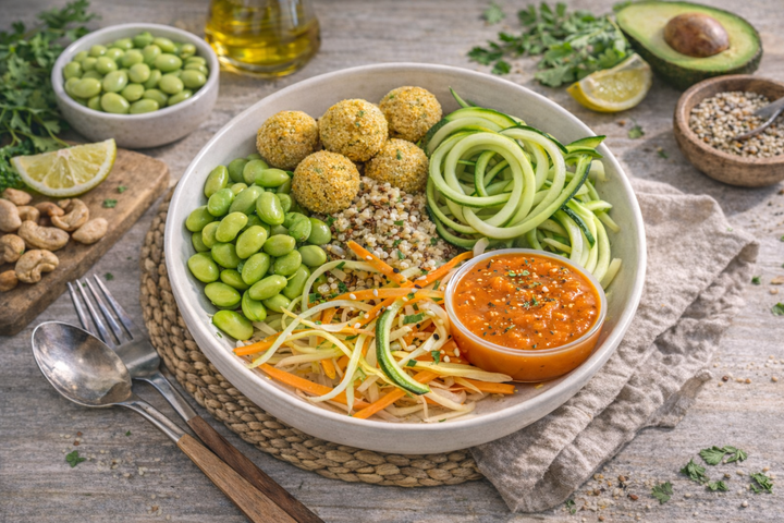 Quinoa aux acras de légumes